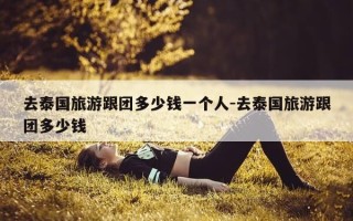 去泰国旅游跟团多少钱一个人-去泰国旅游跟团多少钱
