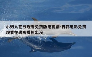 小妇人在线观看免费版电视剧-日韩电影免费观看在线观看熊出没