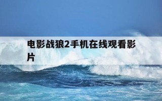 电影战狼2手机在线观看影片-电影战狼2完整版免费观看影片