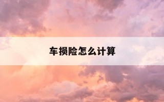 车损险怎么计算-五座车损险怎么计算