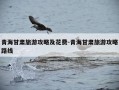 青海甘肃旅游攻略及花费-青海甘肃旅游攻略路线