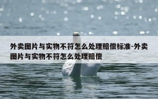外卖图片与实物不符怎么处理赔偿标准-外卖图片与实物不符怎么处理赔偿
