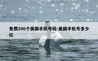 免费100个美国手机号码-美国手机号多少位
