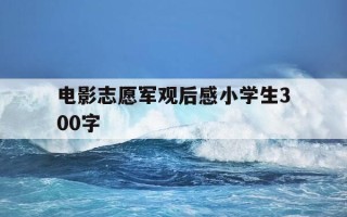 电影志愿军观后感小学生300字-