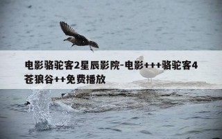 电影骆驼客2星辰影院-电影+++骆驼客4苍狼谷++免费播放