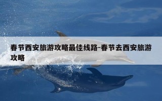 春节西安旅游攻略最佳线路-春节去西安旅游攻略