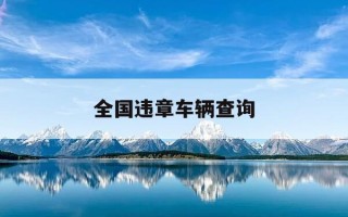全国违章车辆查询-在线违章车辆查询全国联网