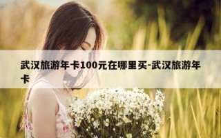 武汉旅游年卡100元在哪里买-武汉旅游年卡