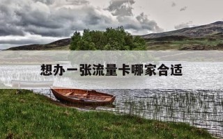 想办一张流量卡哪家合适-想办流量卡一般办哪家的比较好