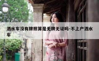 洒水车没有牌照算是无牌无证吗-不上户洒水车