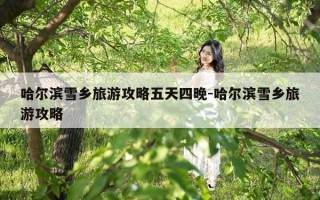哈尔滨雪乡旅游攻略五天四晚-哈尔滨雪乡旅游攻略