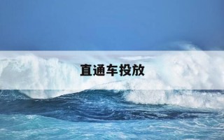 直通车投放-直通车的投放
