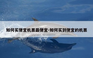 如何买便宜机票最便宜-如何买到便宜的机票