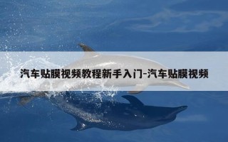 汽车贴膜视频教程新手入门-汽车贴膜视频