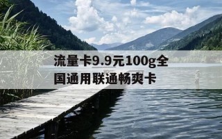 流量卡9.9元100g全国通用联通畅爽卡-联通国内畅爽用流量包99元