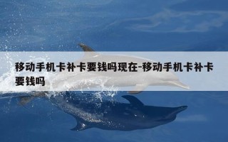 移动手机卡补卡要钱吗现在-移动手机卡补卡要钱吗