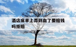 酒店床单上弄到血了要赔钱吗拒赔-酒店床单弄到血了用赔偿吗