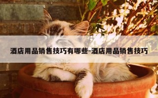 酒店用品销售技巧有哪些-酒店用品销售技巧