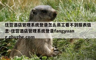 住哲酒店管理系统登录怎么员工看不到报表信息-住哲酒店管理系统登录fangyuang.zhuzhe.com