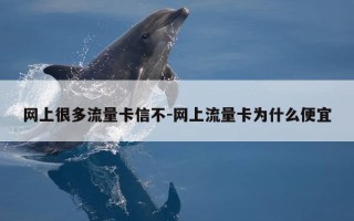 网上很多流量卡信不-网上流量卡为什么便宜