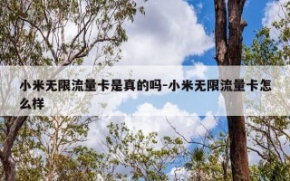 小米无限流量卡是真的吗-小米无限流量卡怎么样