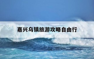 嘉兴乌镇旅游攻略自由行-浙江嘉兴乌镇好玩吗