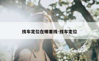 找车定位在哪里找-找车定位