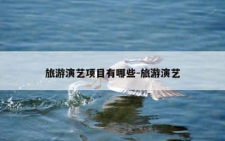 旅游演艺项目有哪些-旅游演艺