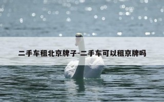 二手车租北京牌子-二手车可以租京牌吗