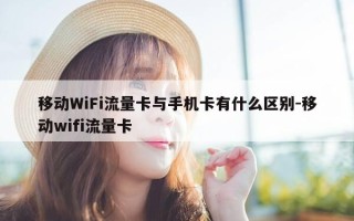 移动WiFi流量卡与手机卡有什么区别-移动wifi流量卡