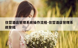 住哲酒店管理系统操作流程-住哲酒店管理系统登陆