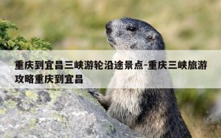 重庆到宜昌三峡游轮沿途景点-重庆三峡旅游攻略重庆到宜昌