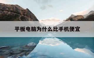 平板电脑为什么比手机便宜-为啥平板电脑比手机便宜