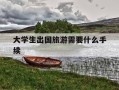 大学生出国旅游需要什么手续-大学生想要出国应该具备什么条件