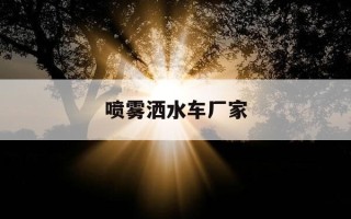 喷雾洒水车厂家-喷雾洒水车价格
