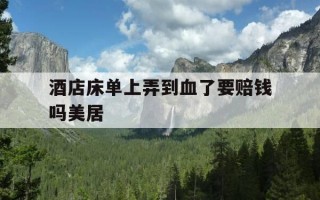 酒店床单上弄到血了要赔钱吗美居-把酒店的床单弄上血了不赔偿会被起诉吗