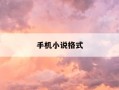 手机小说格式-手机小说怎么改格式