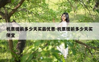 机票提前多少天买最优惠-机票提前多少天买便宜