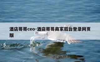 酒店哥哥ceo-酒店哥哥商家后台登录网页版