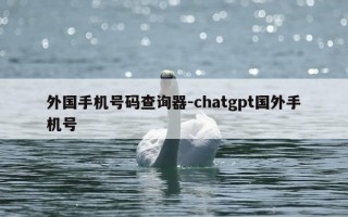 外国手机号码查询器-chatgpt国外手机号
