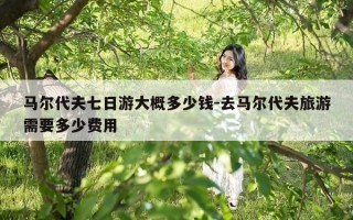 马尔代夫七日游大概多少钱-去马尔代夫旅游需要多少费用