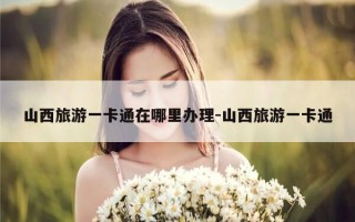 山西旅游一卡通在哪里办理-山西旅游一卡通