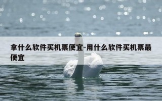 拿什么软件买机票便宜-用什么软件买机票最便宜