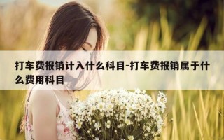 打车费报销计入什么科目-打车费报销属于什么费用科目