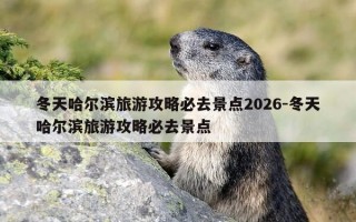 冬天哈尔滨旅游攻略必去景点2026-冬天哈尔滨旅游攻略必去景点