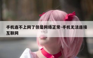手机连不上网了但是网络正常-手机无法连接互联网