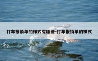 打车报销单的样式有哪些-打车报销单的样式