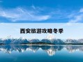 西安旅游攻略冬季-冬季西安旅游景点