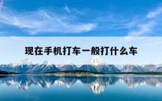 现在手机打车一般打什么车-手机软件打车