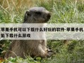 苹果手机可以下载什么好玩的软件-苹果手机能下载什么游戏